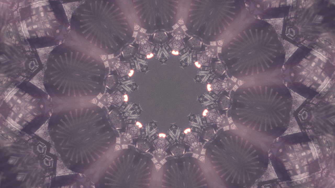 Abstract star-like kaleidoscope animated pattern