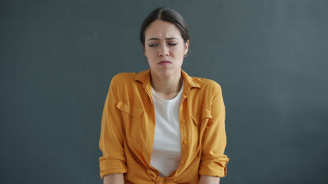 Woman with a Disappointed Expression