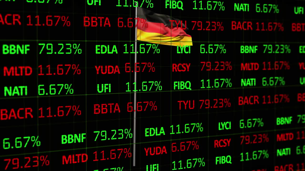 독일의  ⁇ 발 위의 데이터 처리 애니메이션