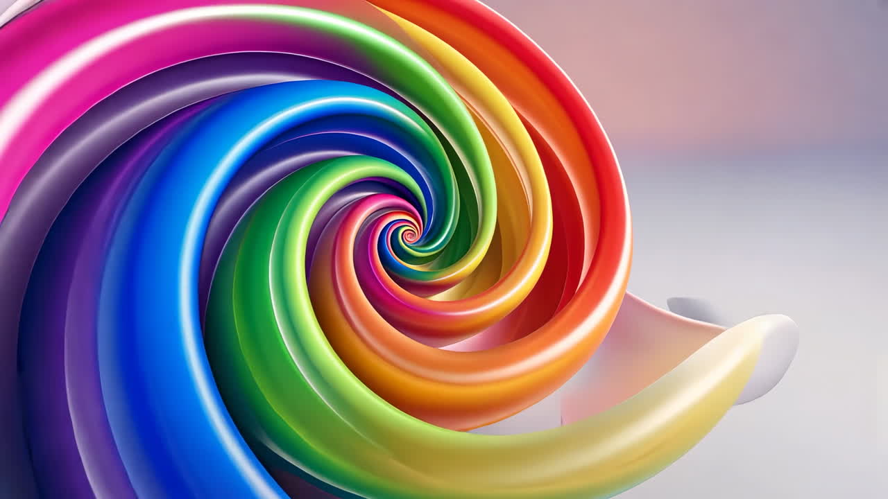 Vibrant Rainbow Spiral Abstract