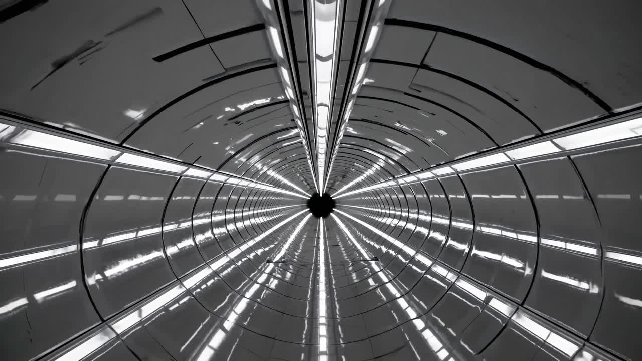 футуристический металлический туннель