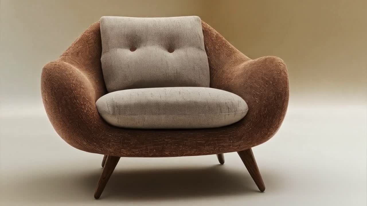 Stylish Modern Armchair with Textured Upholstery