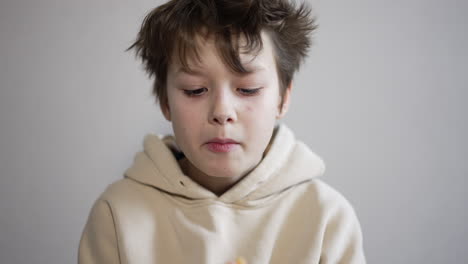 boy eating a snack