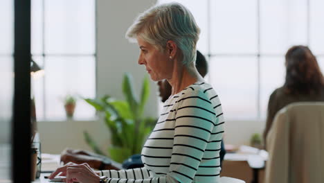 computer, journalist or woman typing a copywriting