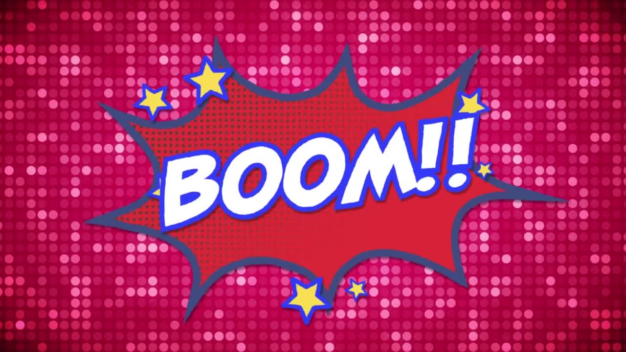 코 ⁇  소리 효과 텍스트와 함께 여러 코 ⁇  음성 거품 위에 코 ⁇  5 옵션 텍스트의 애니메이션