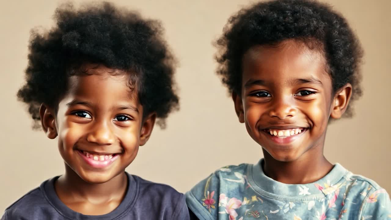 Due adorabili bambini sorridenti