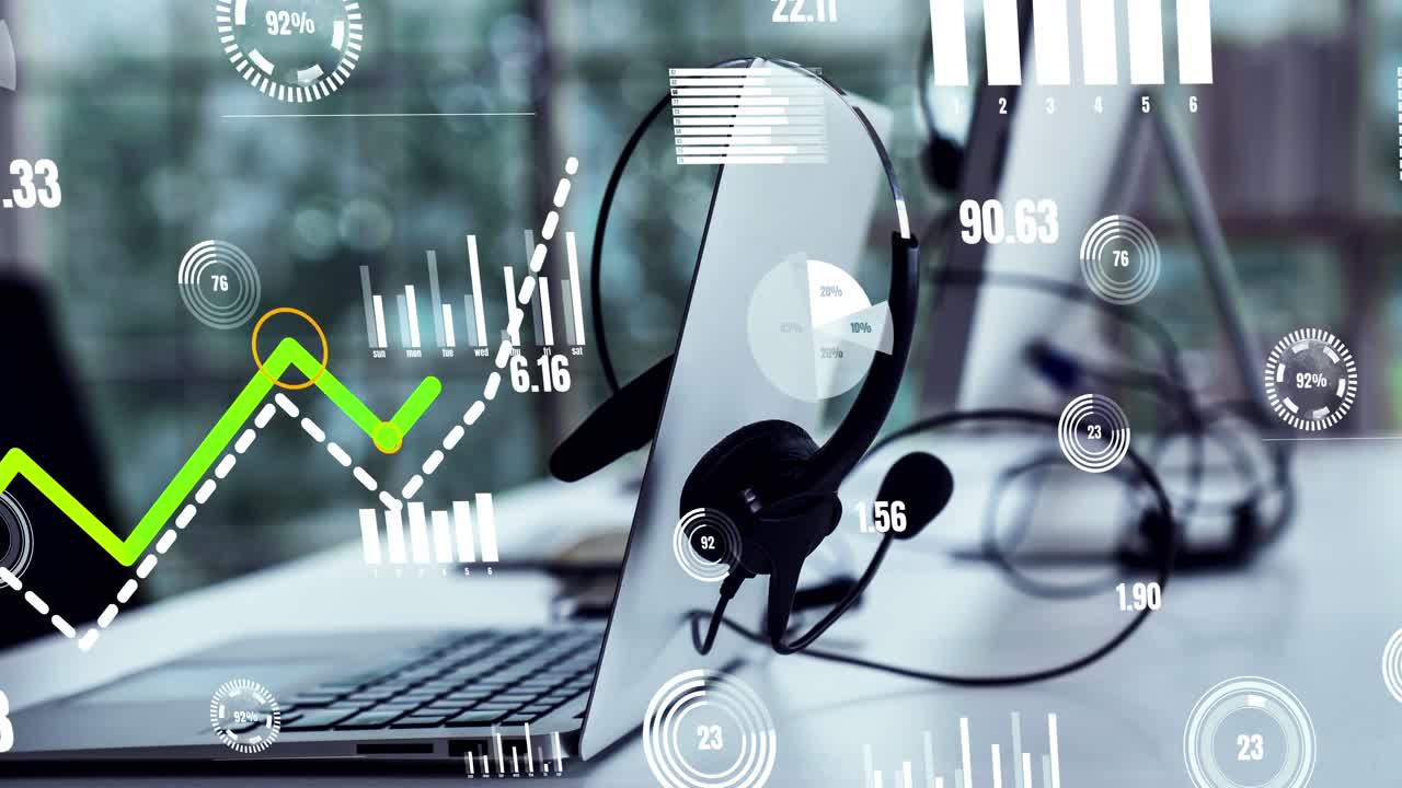Business dashboard for financial data analysis envisional graphic