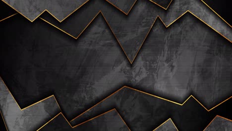 luxe gouden en zwarte grunge geometrische gebroken beweging achtergrond