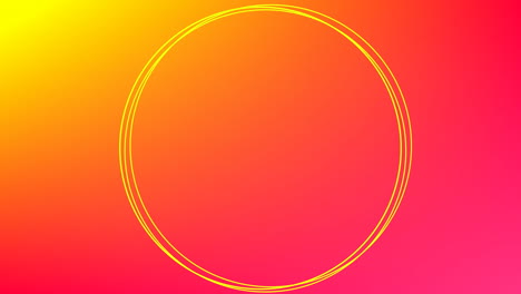 neon circles and geometric shapes appearing and disappearing