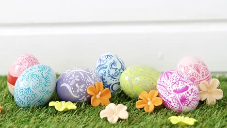 Painted-Easter-egg-on-grass