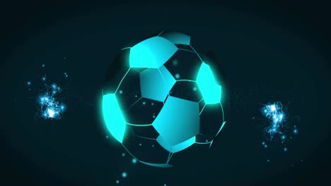 animation of football and green light trails