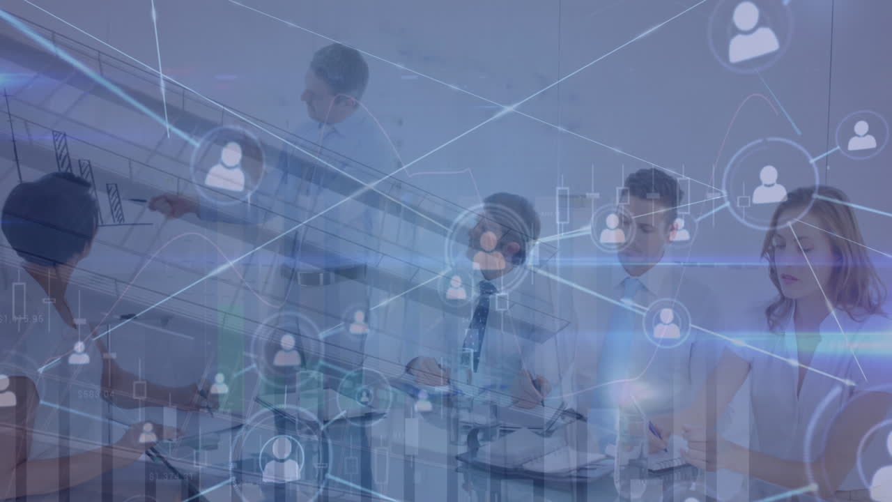 농구 선수에 대한 연결 네트워크의 연결 네트워크의 애니메이션