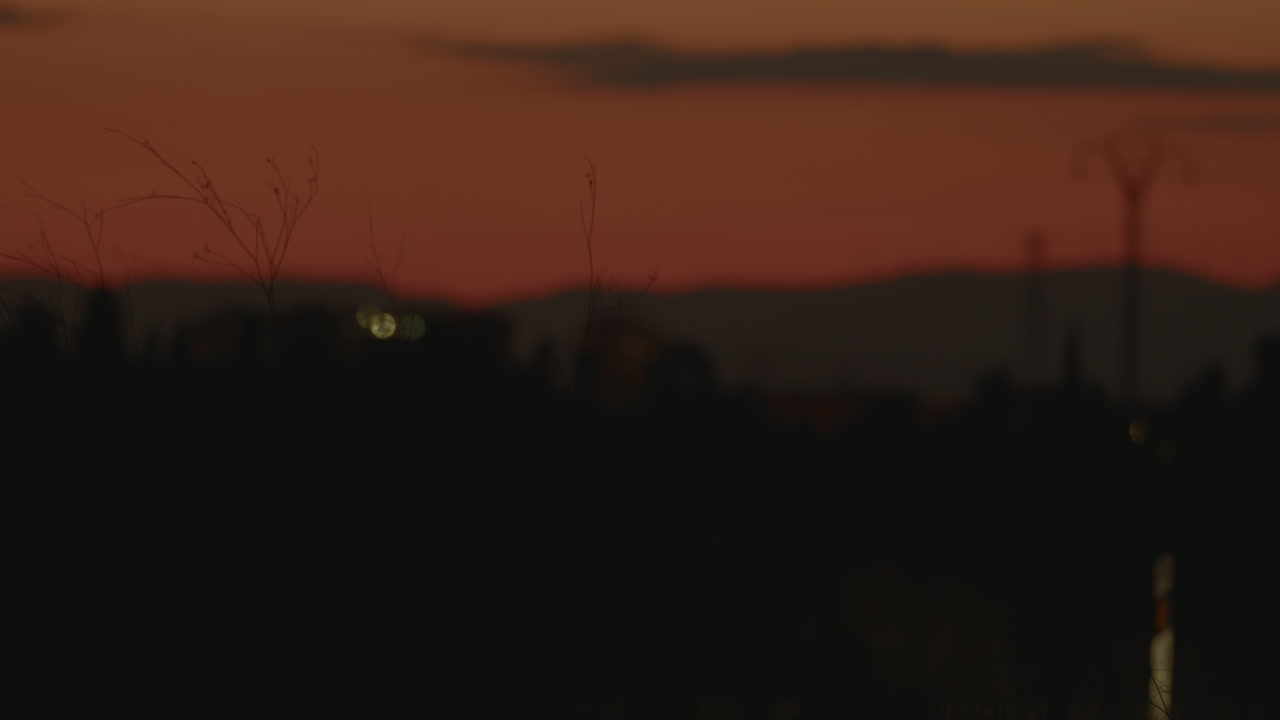 movimiento de coches en una carretera nocturna