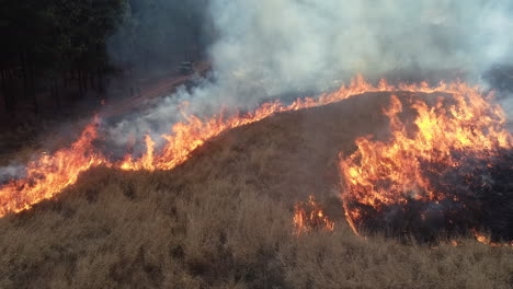 Alejar-Drones-Aéreos,-Incendios-Forestales,-Quemas-Controladas