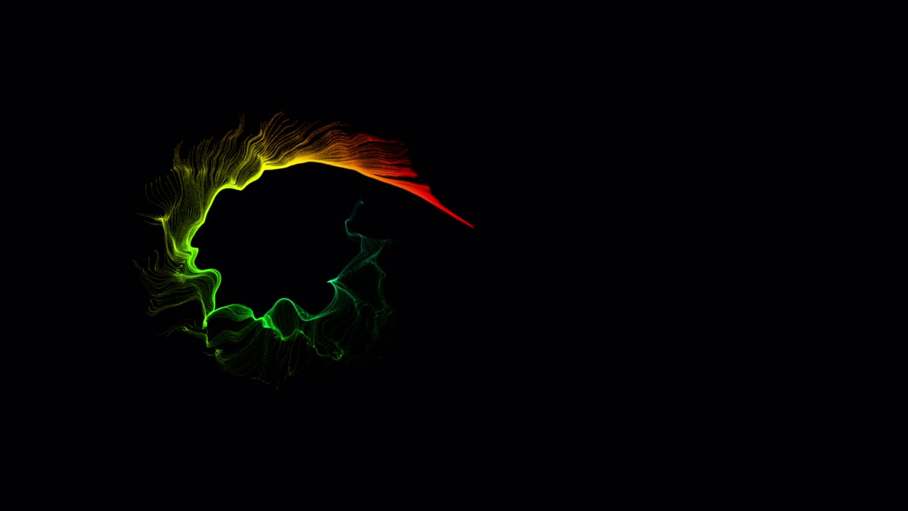 partículas rbg abstractas de líneas simétricas de fibra óptica