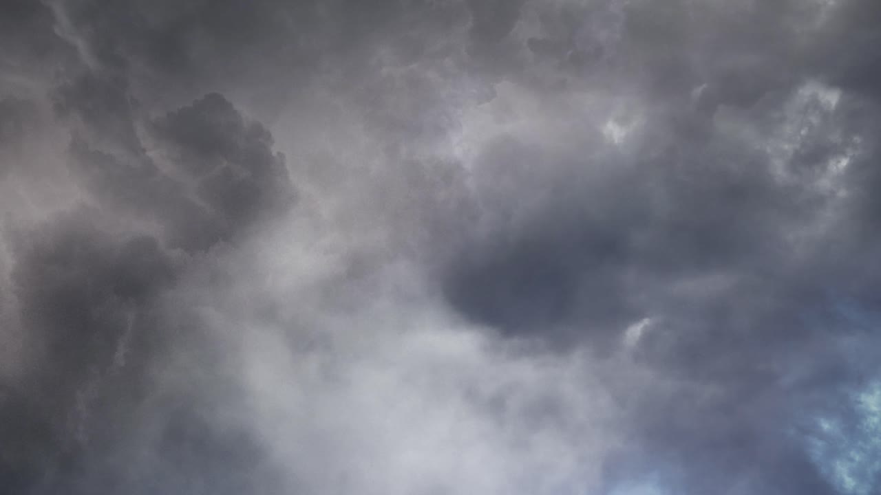 4k lightning strike and dark cloud storm