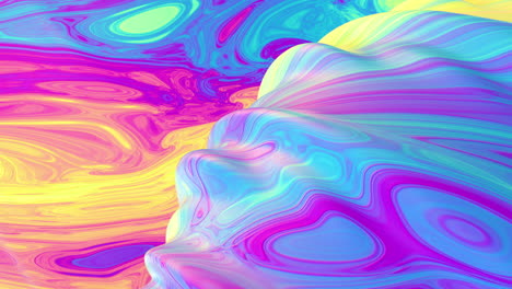 colorful flowing painting pigment, 3d rendering.