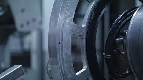 modern detailed tire production technology in work at technological manufacture