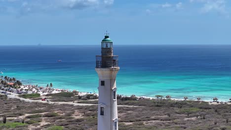 california lighthouse at noord in oranjestad aruba