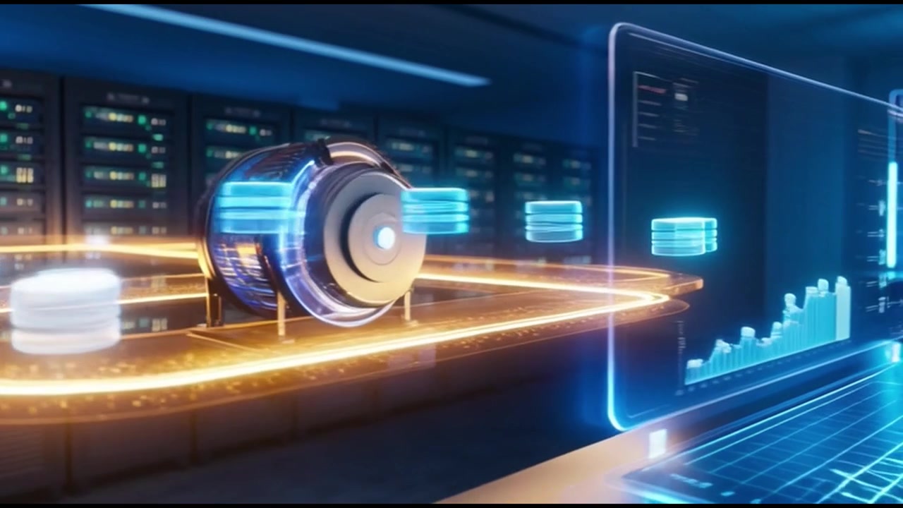 Digital Data Processing and Visualization in a Modern Server Room