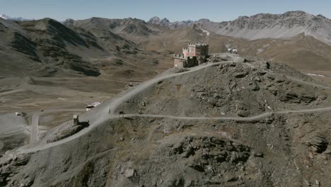 drone footage over stelvio pass. italians alp-2
