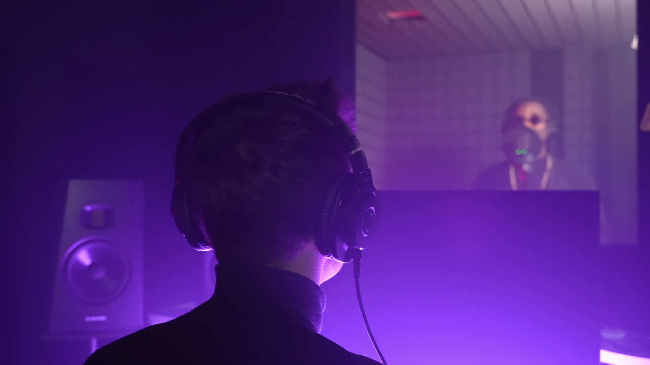 sesión de grabación de música en un estudio