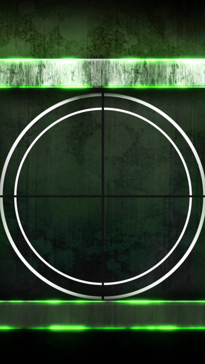 Animation of scope scanning on green background