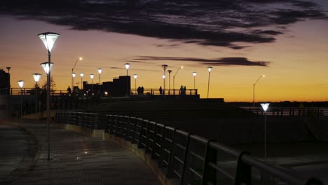 sunset over the river: a peaceful evening stroll