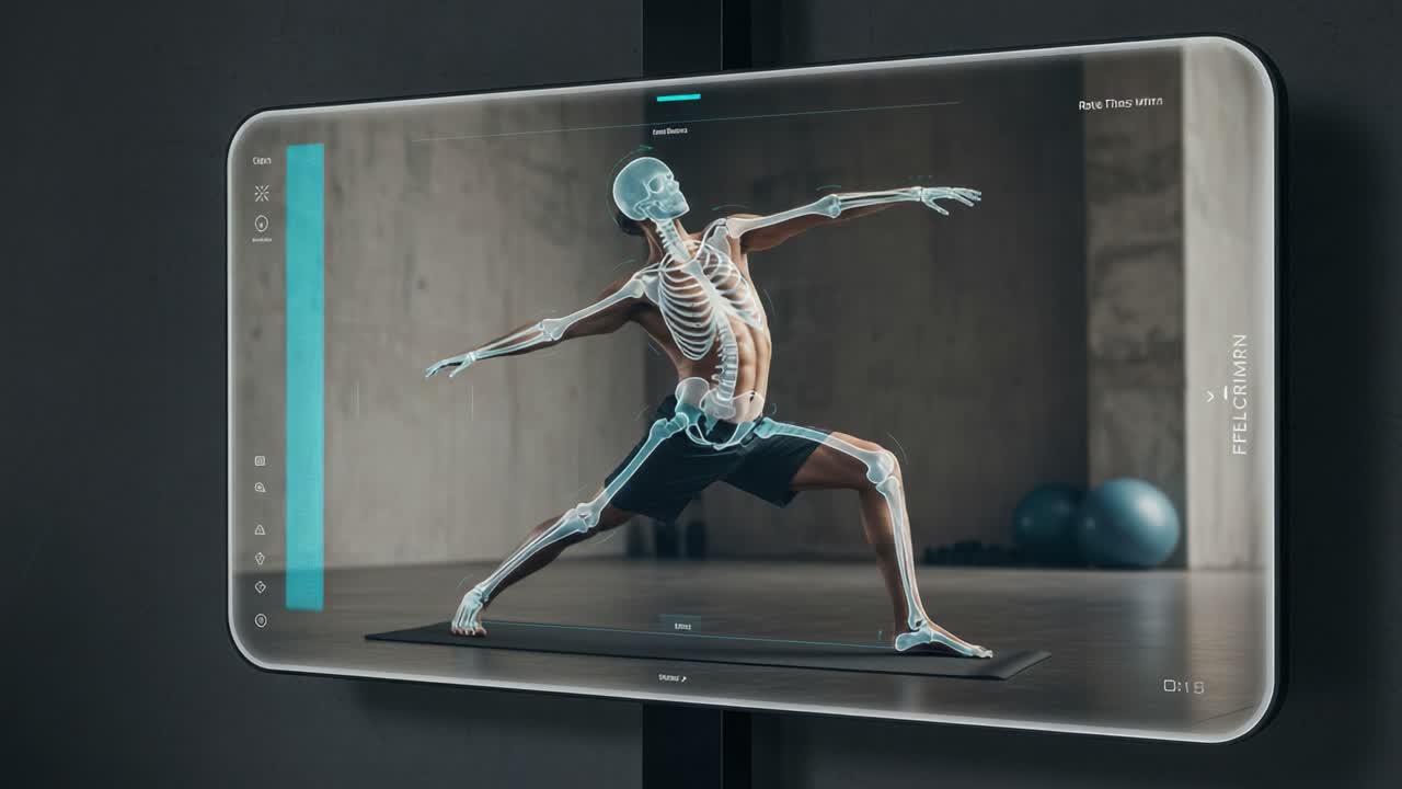 Anatomical Visualization of a Yoga Pose Demonstrating Skeleton Structure and Human Anatomy through Augmented Reality Technology