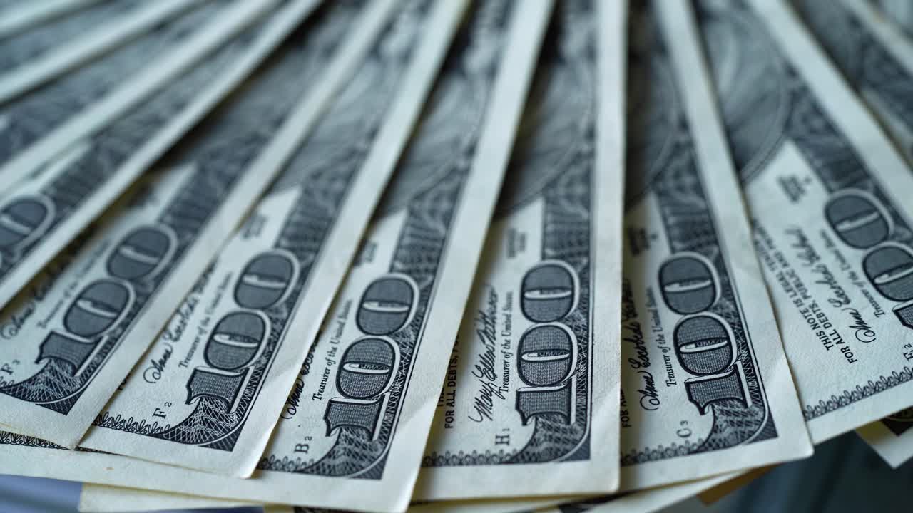 Fan of Hundred Dollar Bills