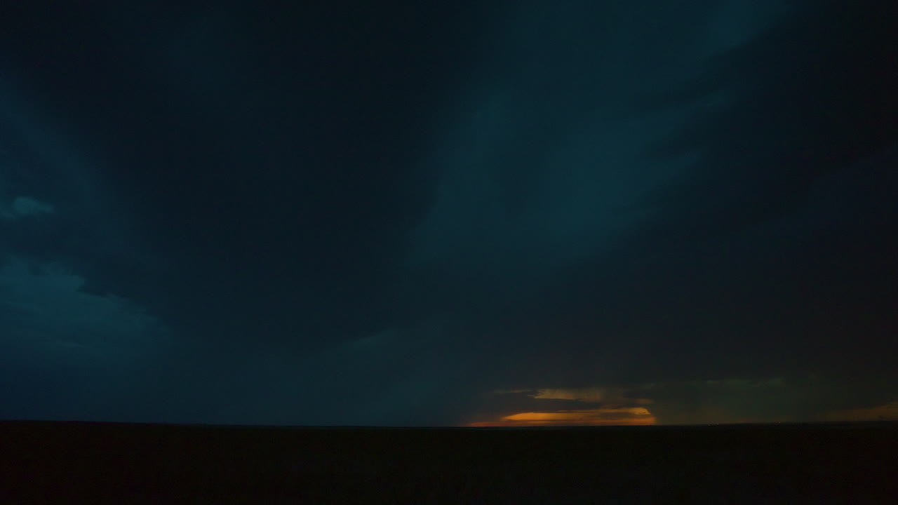 Vibrant lightning display in beautiful dusk storm