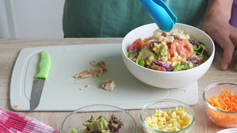 making a delicious and healthy chicken salad