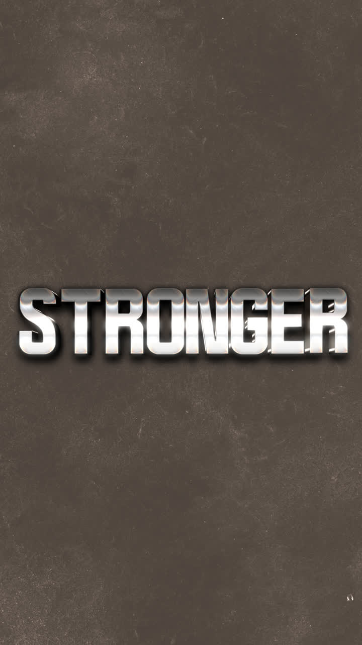 Strong Motivational Text Graphic Design