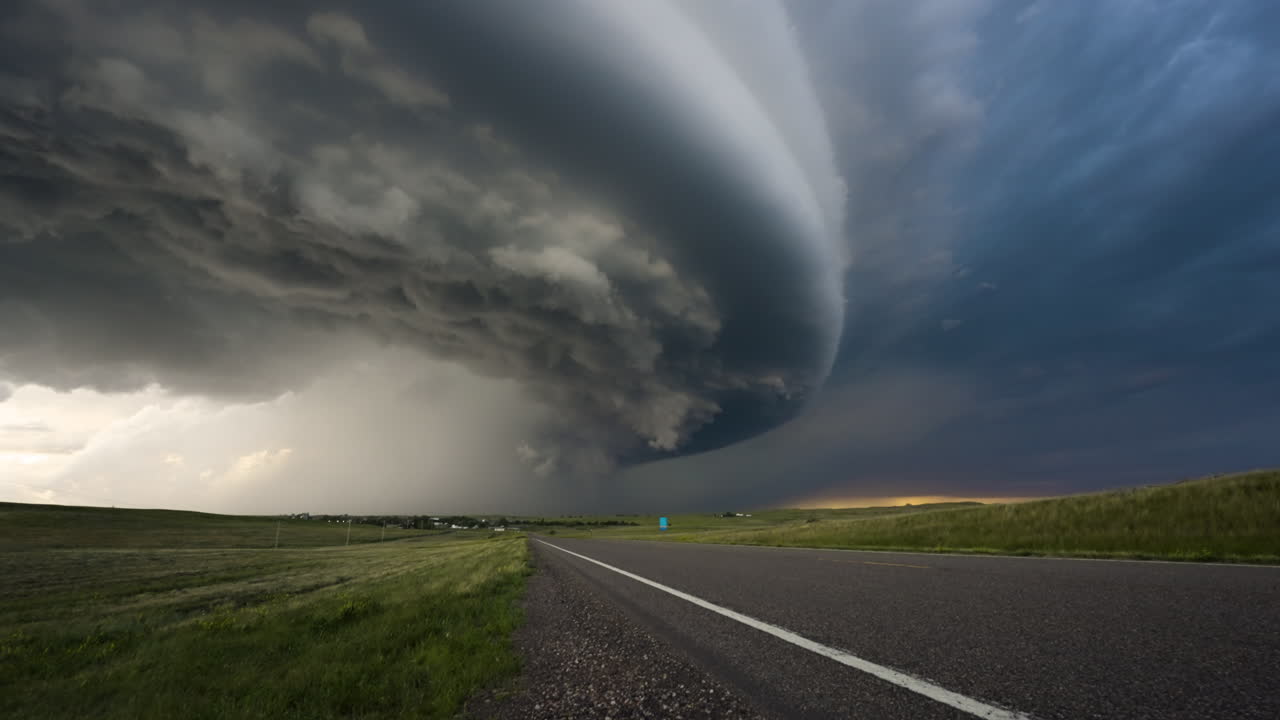 Awesome Storm Cloud Moves Right Overhead