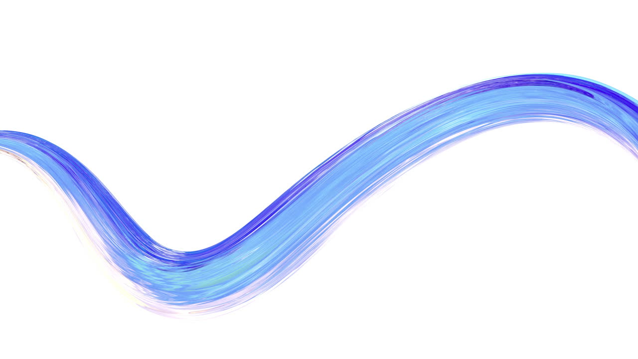 추상적인 흐르는 그라디언트 라인, 3d 렌더링