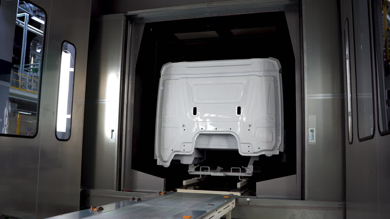 산업 환경에서 트럭 페인팅 프로세스