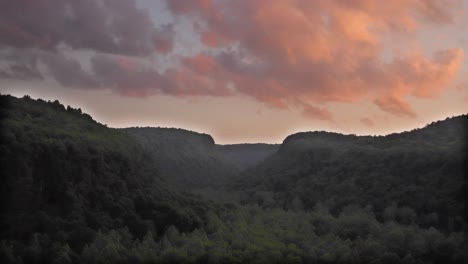time-lapse of the sunset in nature