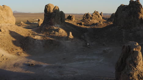 wild and wonderous landscape of trona pinnacles at sunset