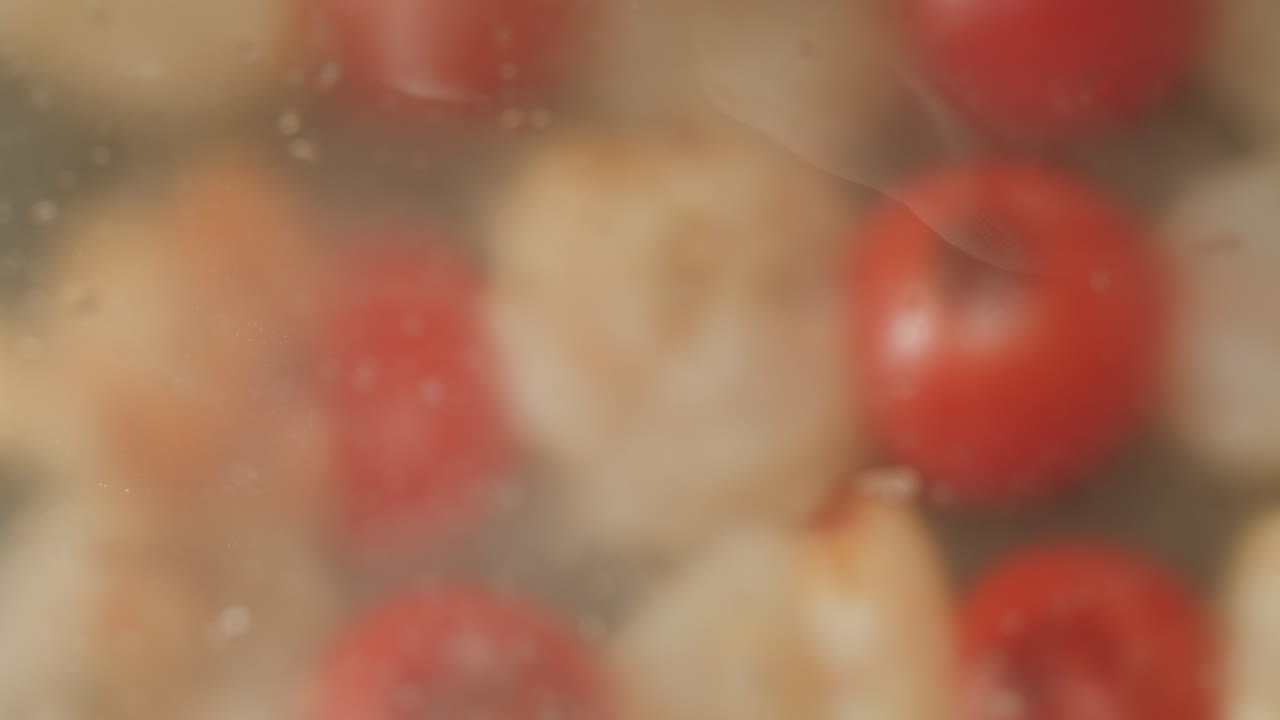 Shrimp and Tomato Skewers Cooking