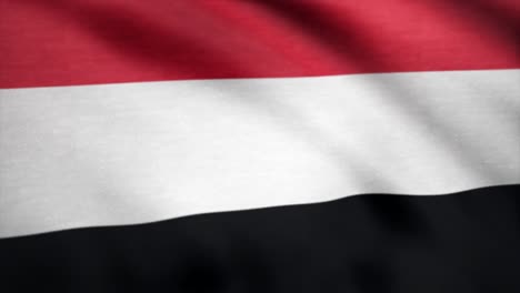 flag of yemen animation. yemen flag waving on wind