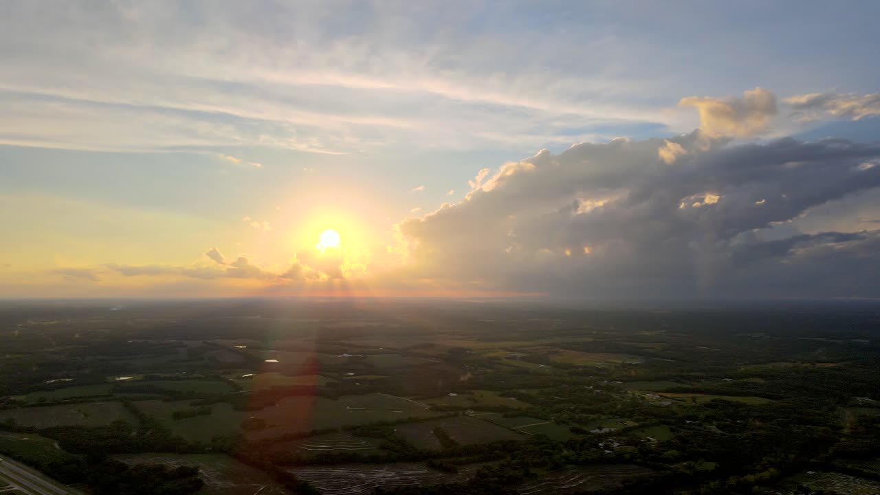 Panning the clouds at sunset in Warrenton County, Missouri one July evening.