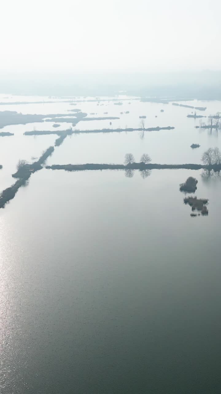 Flooded Landscape Aerial View