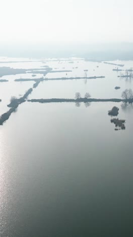 flooded landscape aerial view