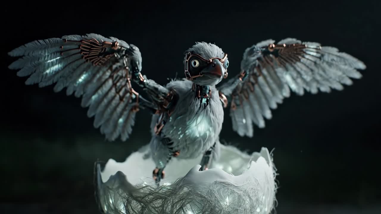 A Robotic Bird Hatching from an Egg