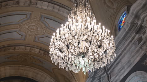 elegant chandelier in baroque interior