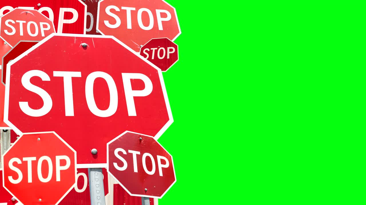 Animerte stoppskilt
