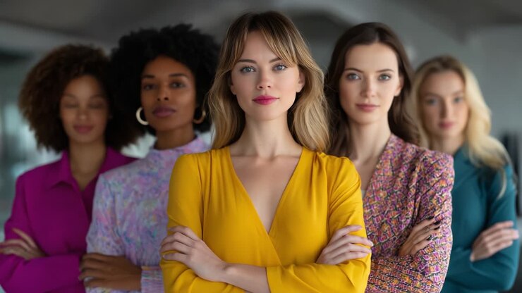 Gruppo eterogeneo di donne sicure di sé