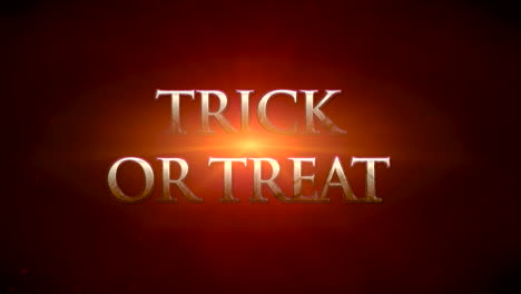 Trick-Or-Treat-with-red-light-beam-of-star-on-dark-space