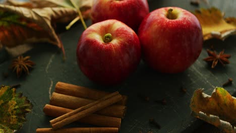 red apples and spices