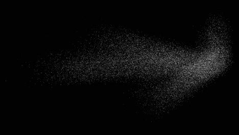 partículas blancas dispersas para su uso como harina, brillo, sal, azúcar o cualquier polvo que se derrame